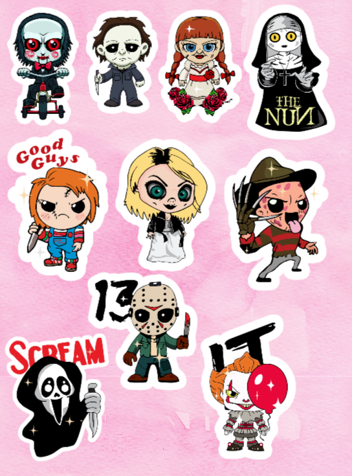 Halloween Character Sticker Set