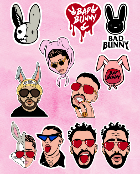 Bad Bunny Sticker Set